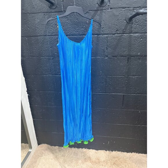 NEW Versace Blue Plisse Dress Size - Picture 4 of 7